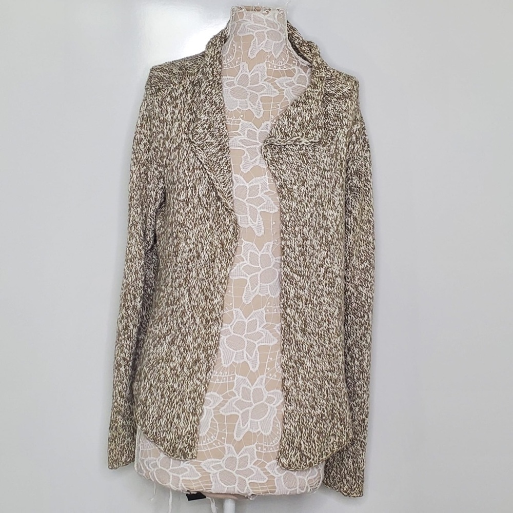 Eileen Fisher Open Front Knit Draped Cardigan